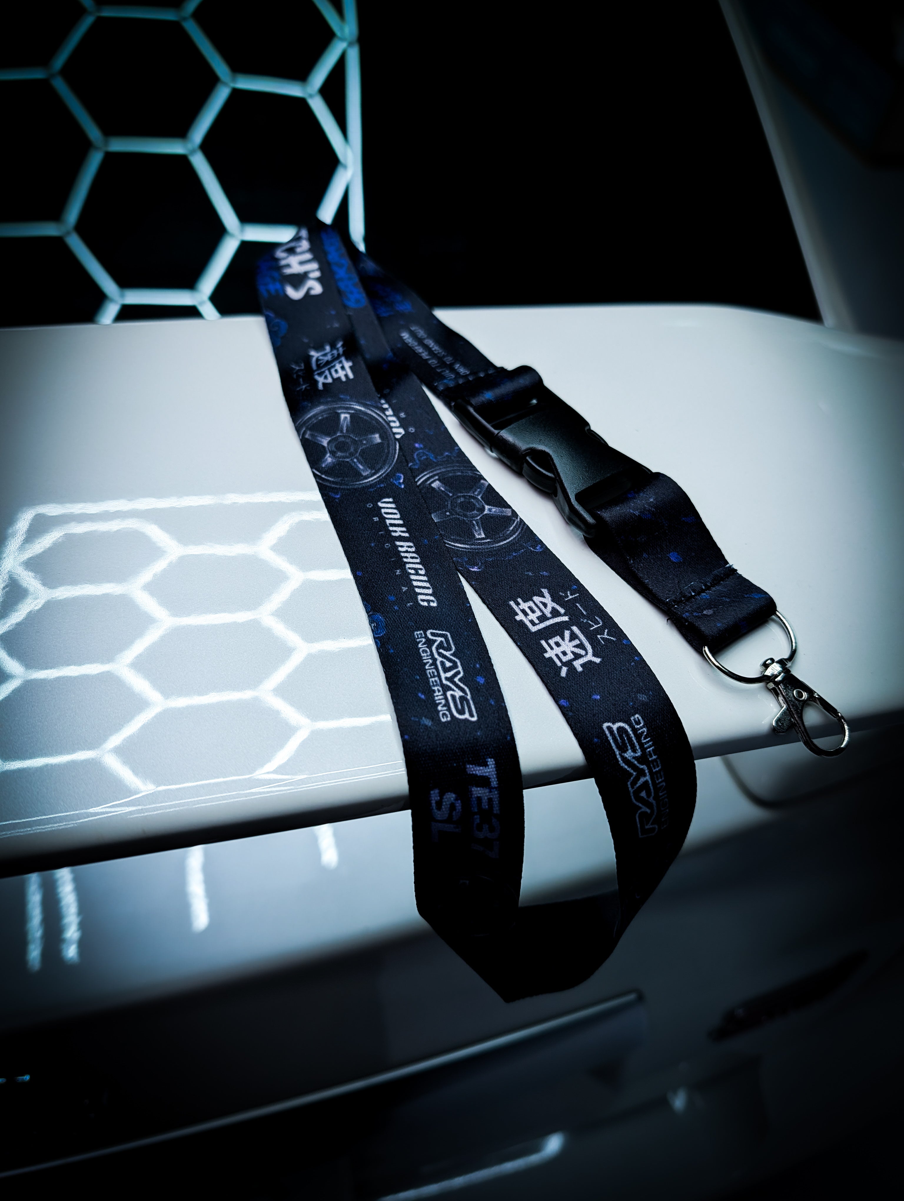 Mitchs Garage Lanyard • Purple Rays Wheels TE37 SL