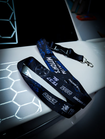 Mitchs Garage Lanyard • Purple Rays Wheels TE37 SL