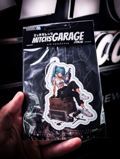 Mitch's Garage TUNER Girl Blue Hair Ocean Breeze 🌬️ Scented Premium Air Freshener