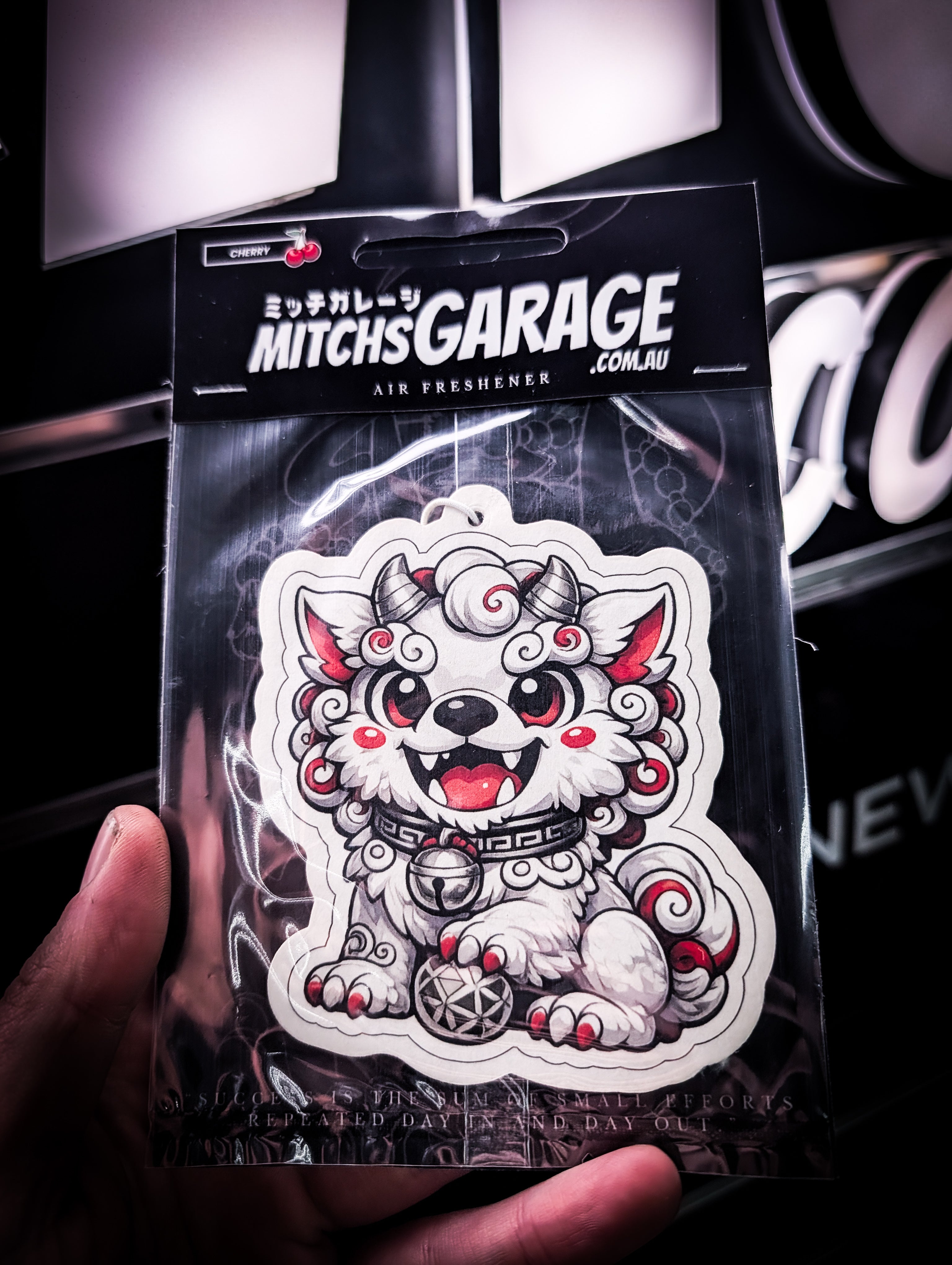 Mitch's Garage Baby Foo Dog Cherry 🍒 Scented Premium Air Freshener