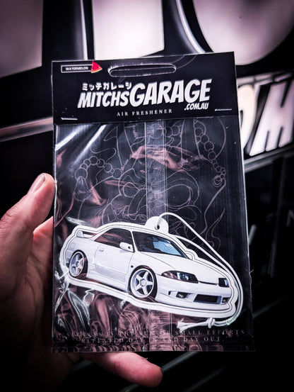 Mitch's Garage White R32 GTST Skyline Watermelon 🍉 Scented Premium Air Freshener