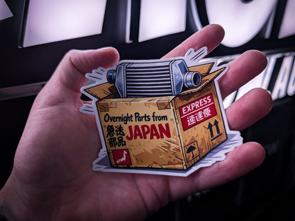 Overnight Parts From Japan Slap Sticker