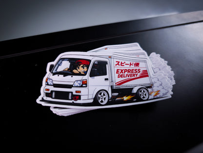 Express Delivery Van Slap Sticker