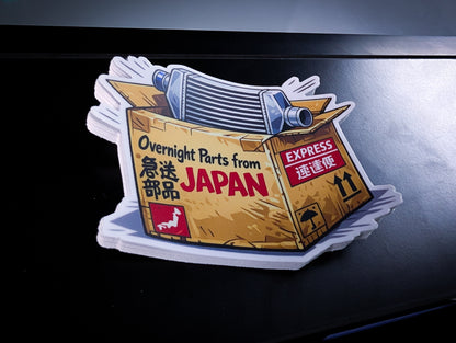 Overnight Parts From Japan Slap Sticker