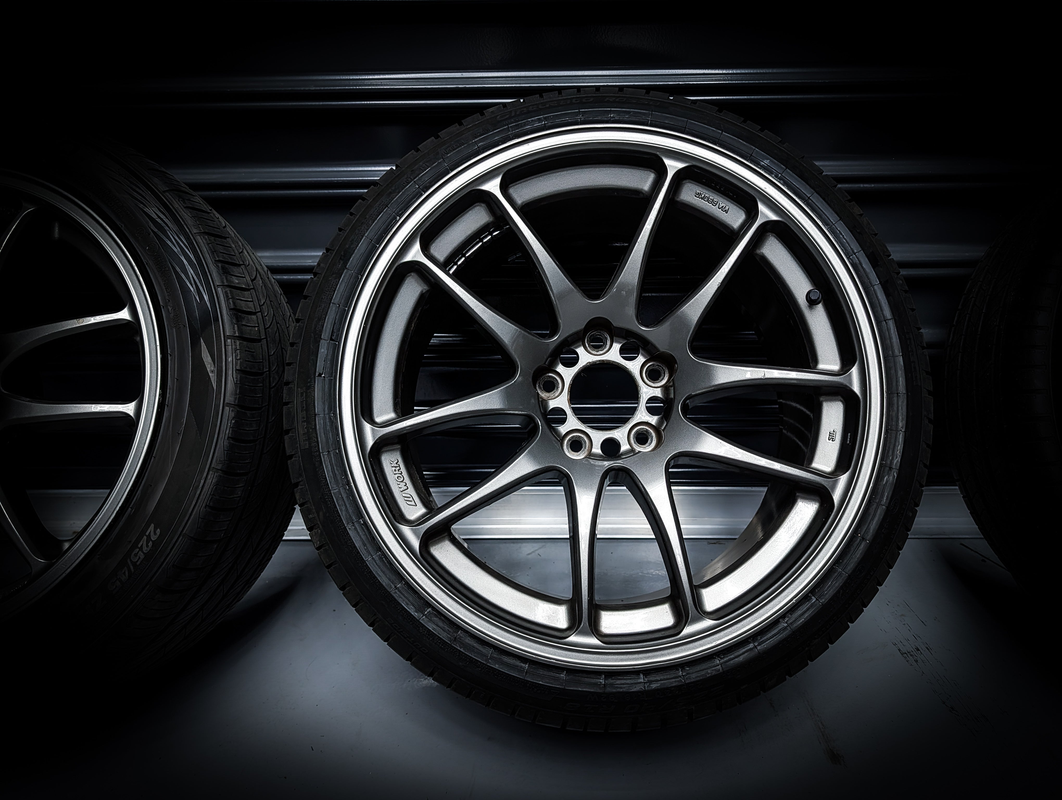 17" and 18" WORK CR Kiwami Gunmetal Wheels Set of 4