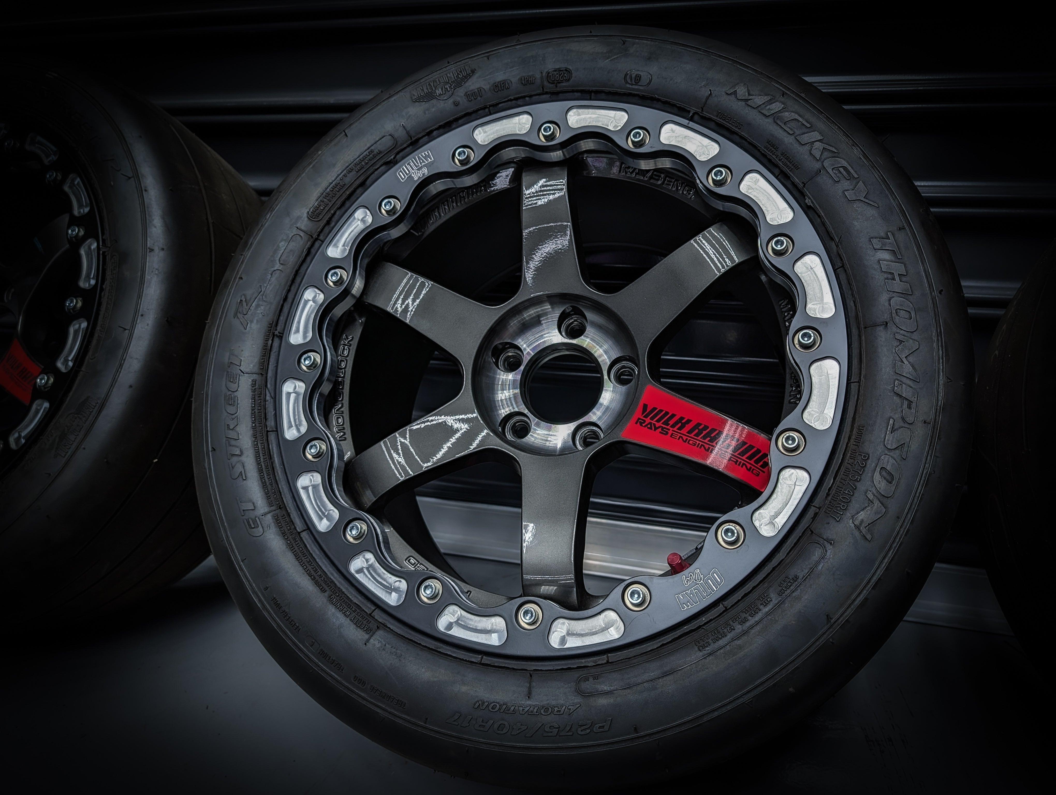 17" RAYS Gunmetal TE37-SL Custom OUTLAW DRAG BEADLOCK Wheels x 4