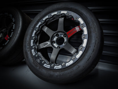 17" RAYS Gunmetal TE37-SL Custom OUTLAW DRAG BEADLOCK Wheels x 4