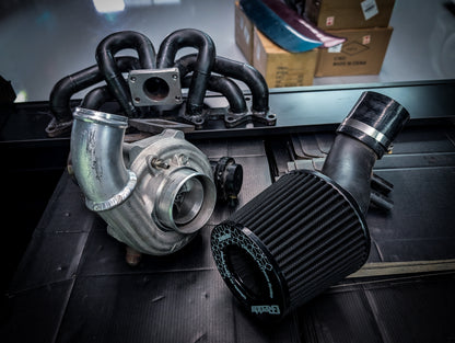 1JZ 650hp "PSR" Turbo and "HELPS" High Mount Stainless Manifold