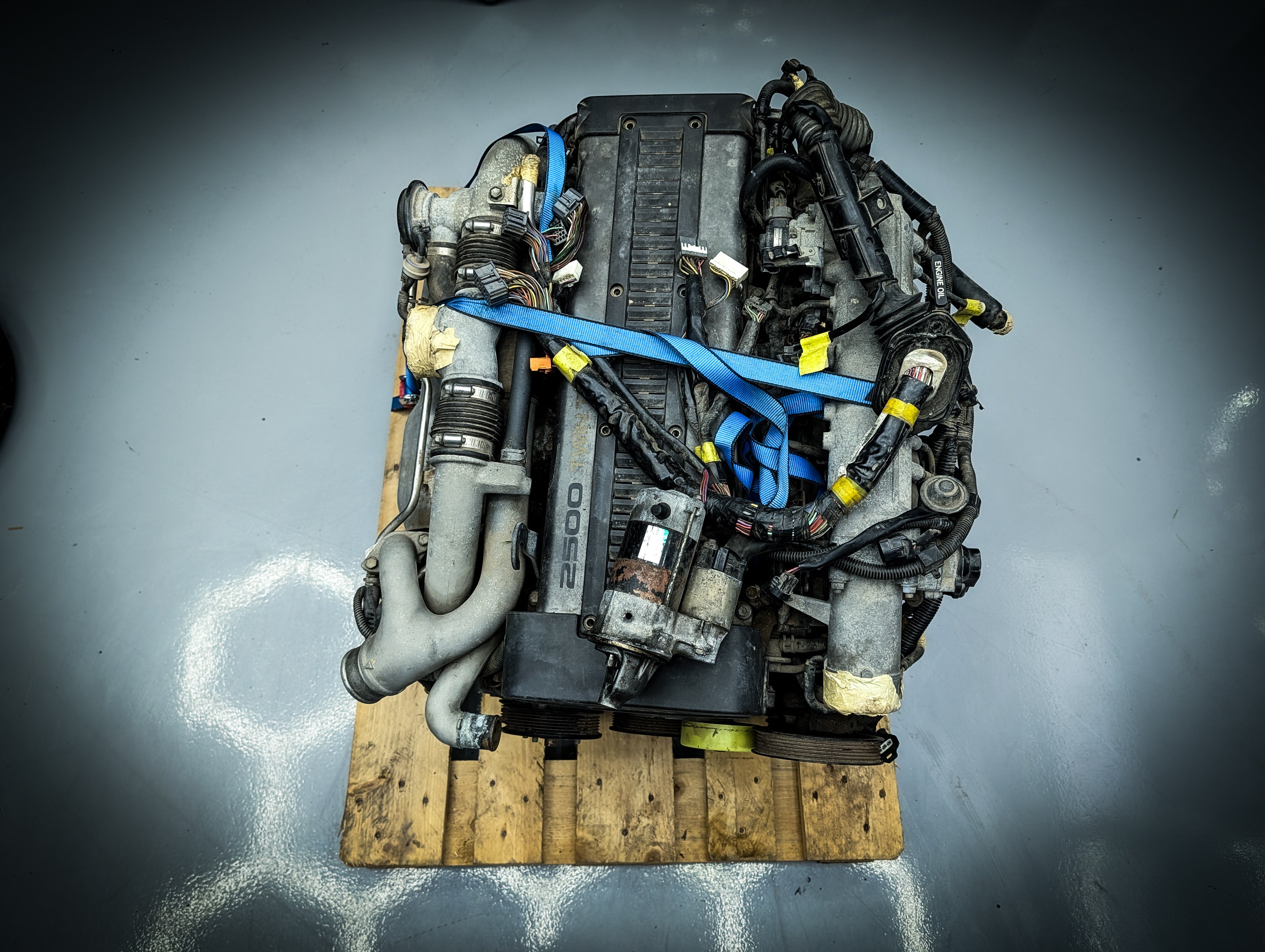 Toyota Soarer 1JZ non VVTI 2.5L Twin Turbo Motor + R32 GTR Gearbox Modified to Suit 1JZ