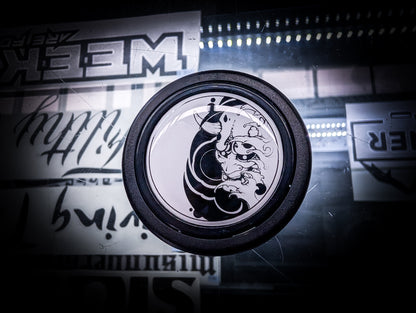 Traditional ONI Mask and Wave Steering Wheel Horn Button