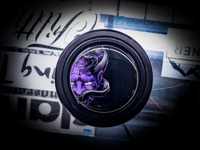 Purple Oni and Snake Steering Wheel Horn Button
