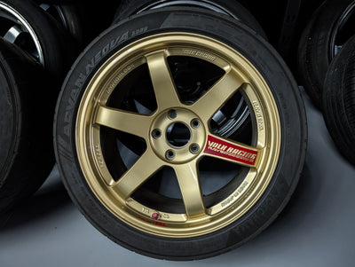 18" Volk Rays TE37 SL Gold Wheels x 4