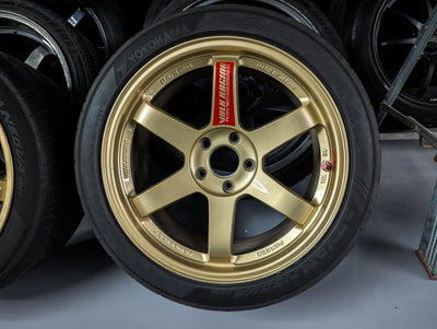 18" Volk Rays TE37 SL Gold Wheels x 4