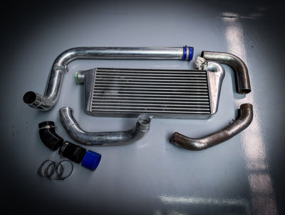NISSAN Skyline R33/R34 76mm Thick BLITZ Return Flow Stainless Intercooler Kit