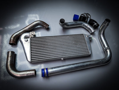 NISSAN Skyline R33/R34 76mm Thick BLITZ Return Flow Stainless Intercooler Kit