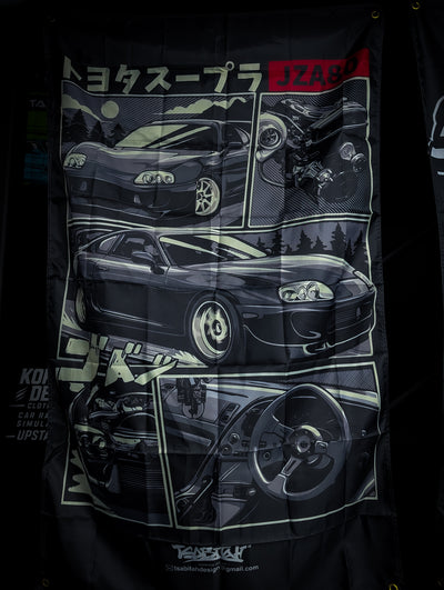 Toyota Supra MK4 JZA80 Workshop Banner Flag