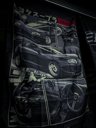 Toyota Supra MK4 JZA80 Workshop Banner Flag