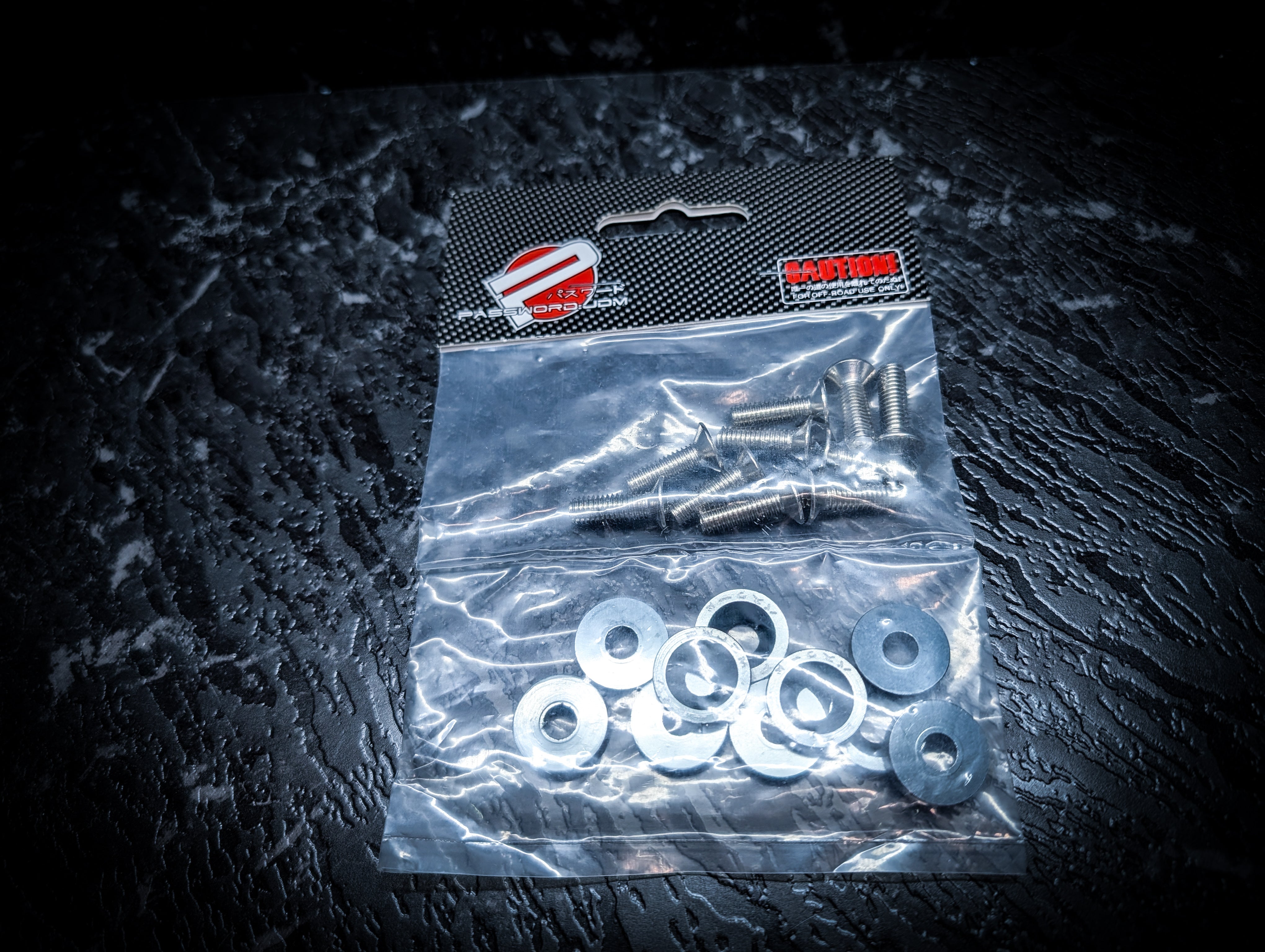 Password JDM M6 Gunmetal Grey Dress Up Washer And Bolt