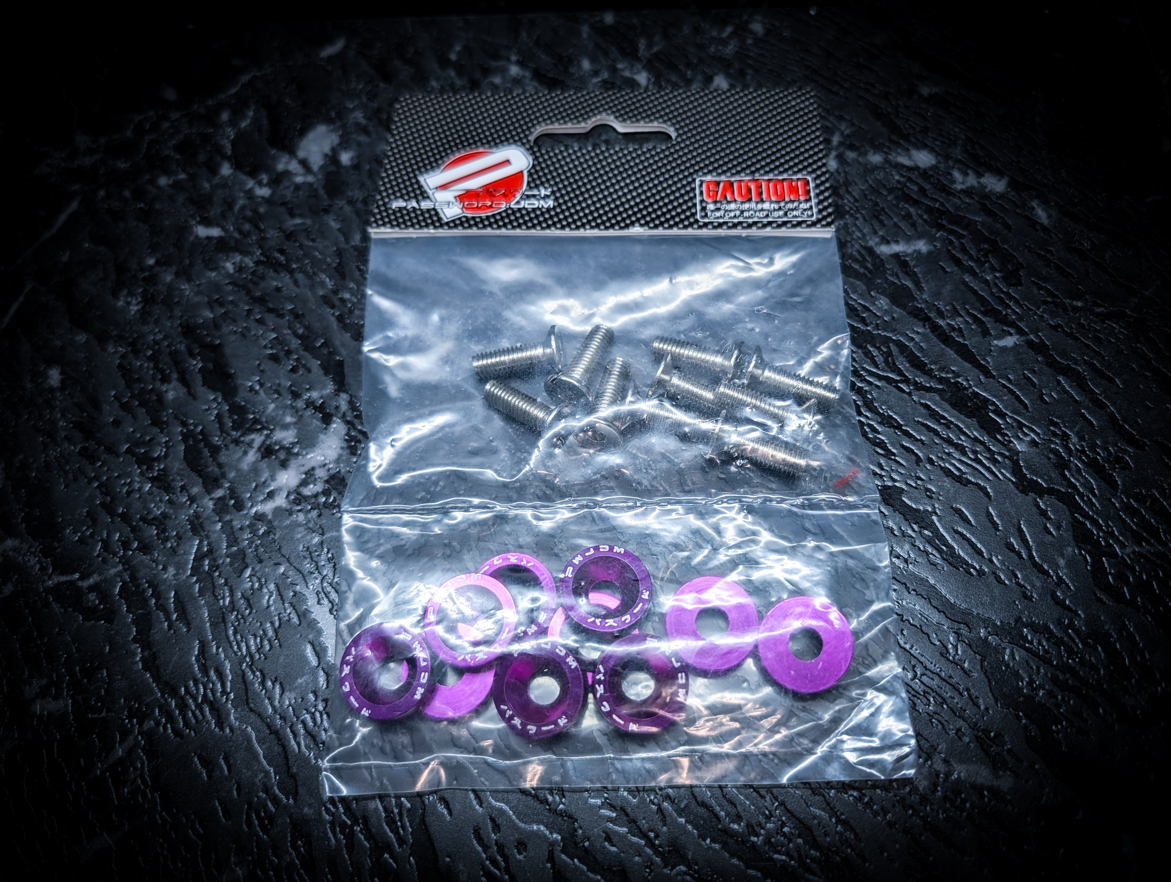 x1 Password JDM M6 Deep Purple Dress Up Washer And Bolt
