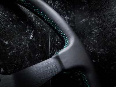 Green Stitch • Deep Dished Leather Steering Wheel