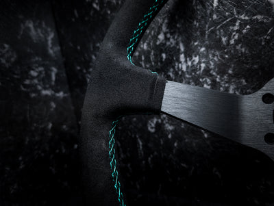 Green Stitch • Deep Dished Alcantara Steering Wheel