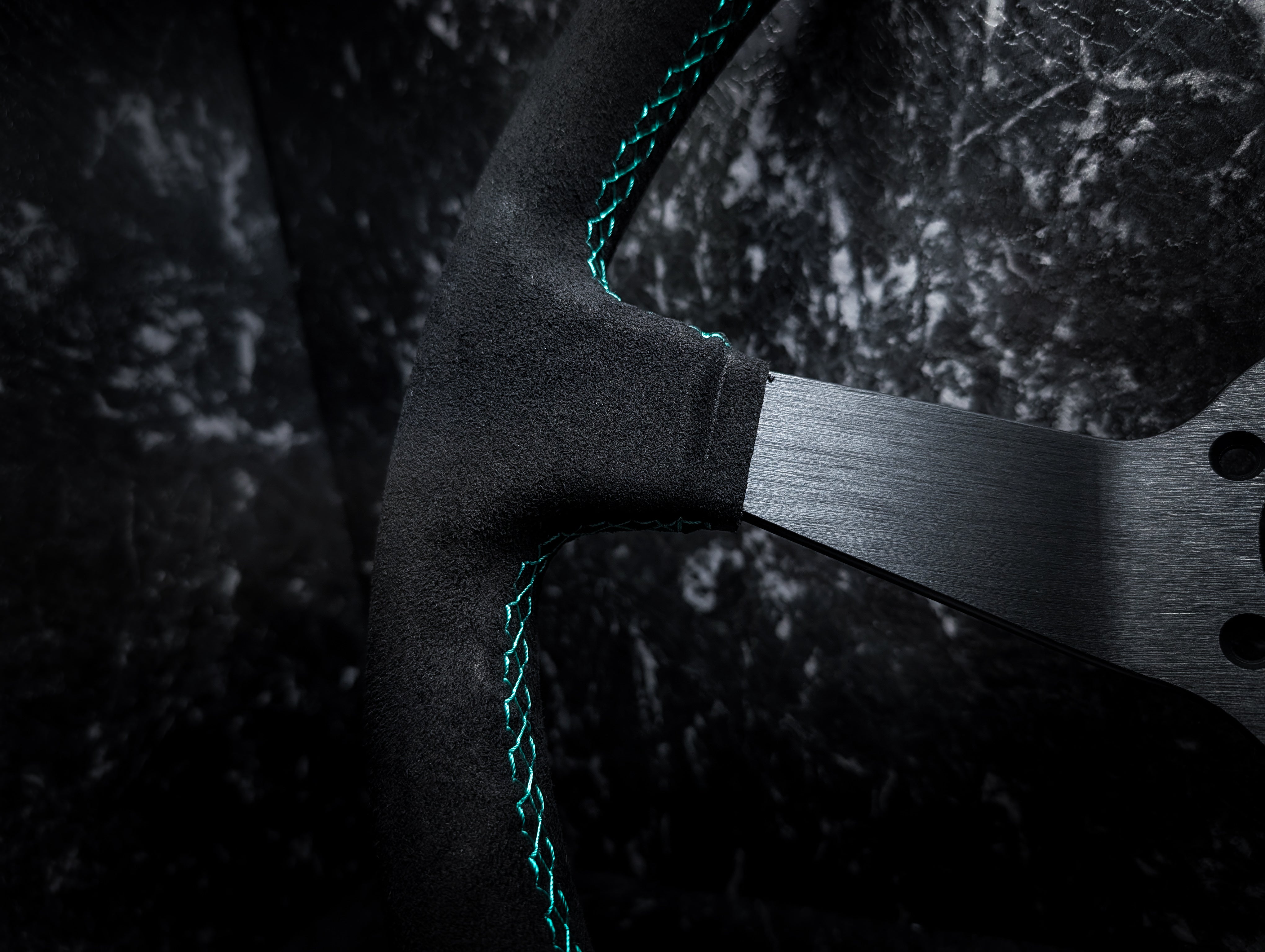 Green Stitch • Deep Dished Alcantara Steering Wheel