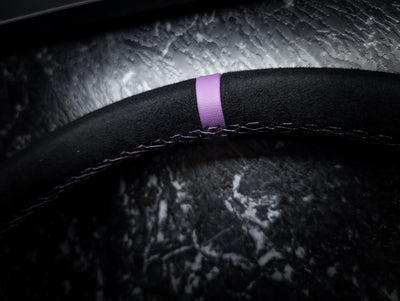 Deep Purple Stitch • Deep Dished Alcantara Steering Wheel