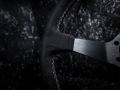 Deep Purple Stitch • Deep Dished Alcantara Steering Wheel