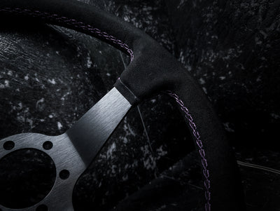 Deep Purple Stitch • Deep Dished Alcantara Steering Wheel