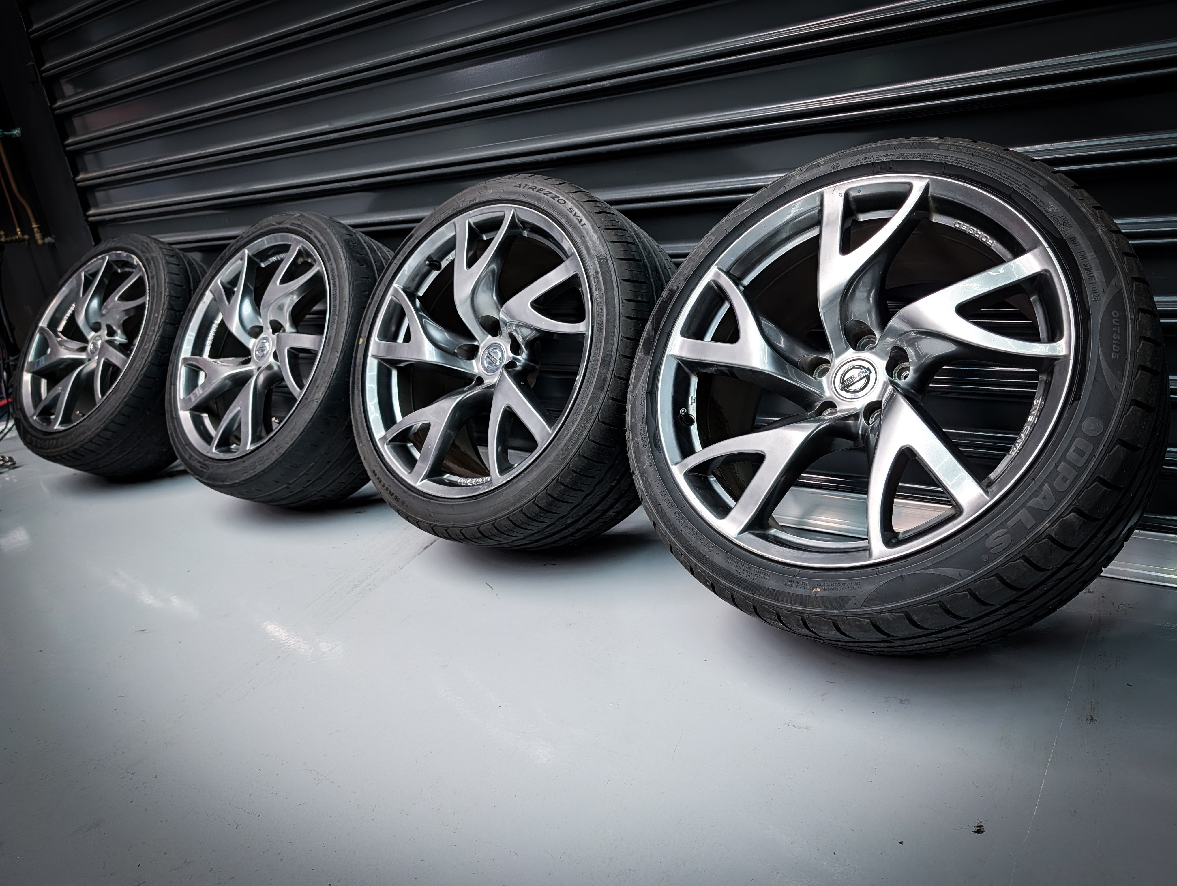 19" NISSAN 370Z Rays Forged Staggered Wheels x 4