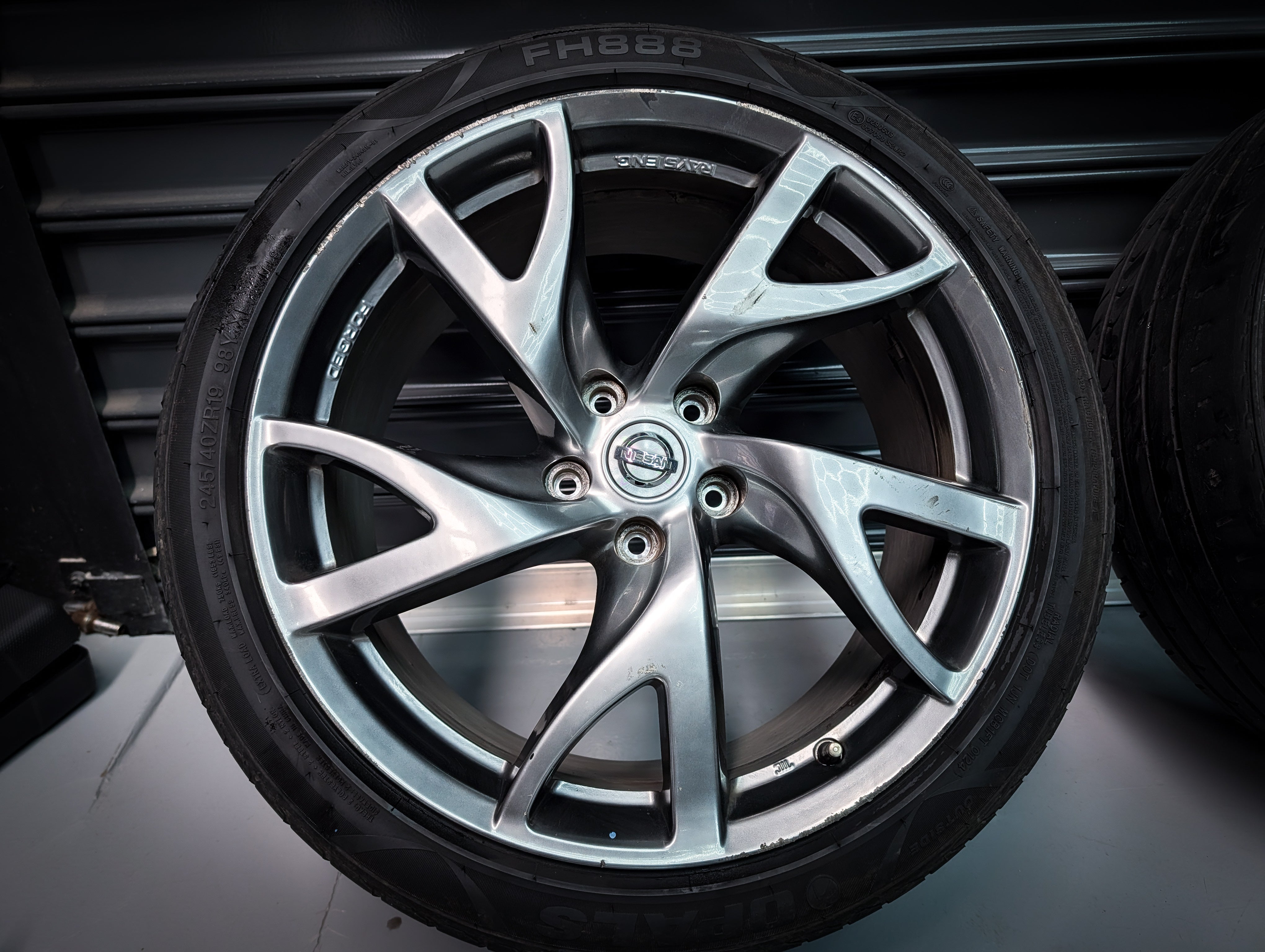 19" NISSAN 370Z Rays Forged Staggered Wheels x 4