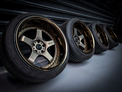 18" WORK Emotion GT5 3P Dark Bronze WIDE Staggered Wheels x 4