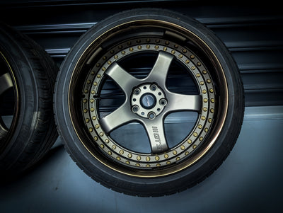 18" WORK Emotion GT5 3P Dark Bronze WIDE Staggered Wheels x 4