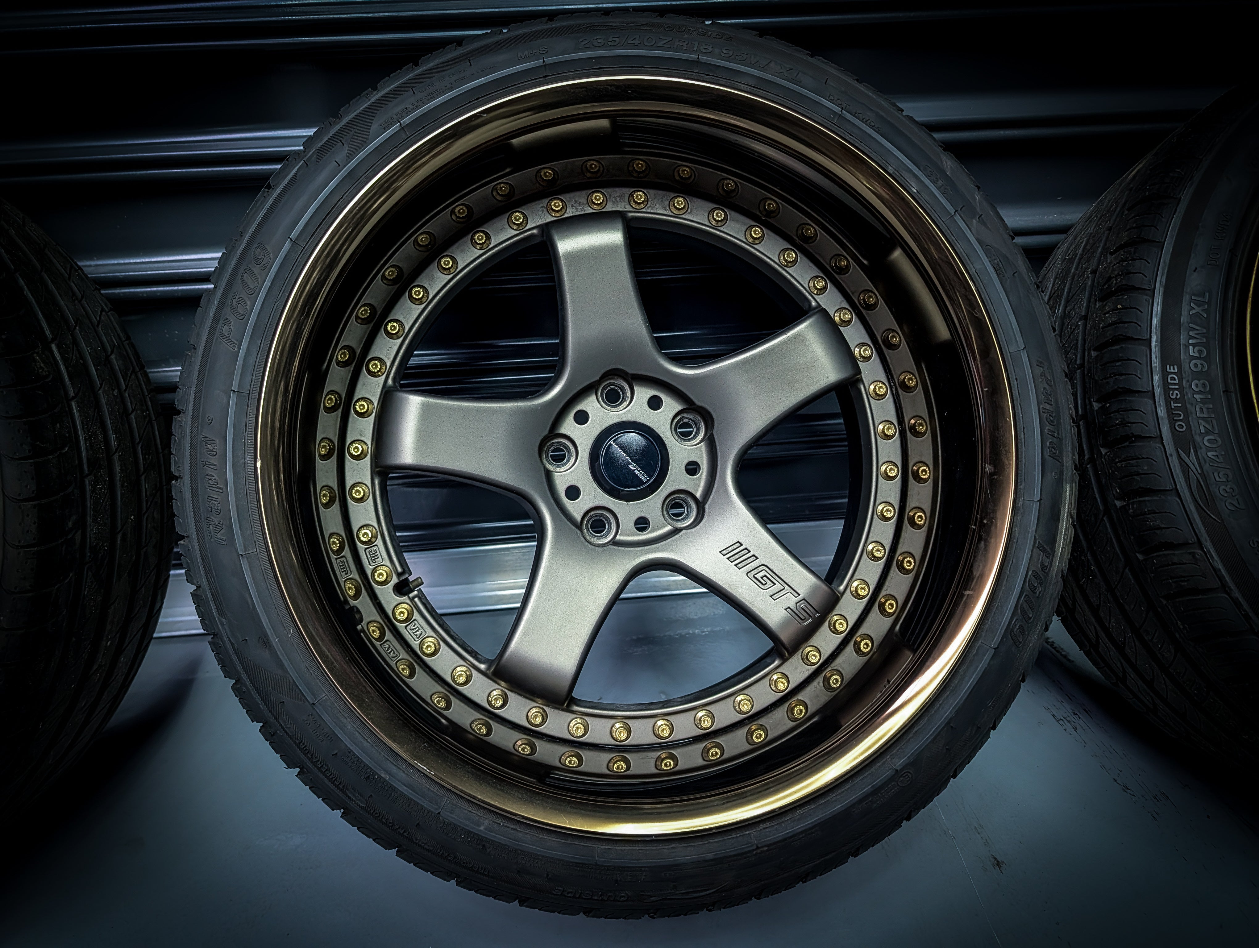 18" WORK Emotion GT5 3P Dark Bronze WIDE Staggered Wheels x 4