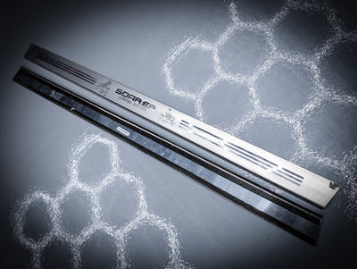 Toyota Soarer JZZ30 LIMITED EDITION Silver Stainless Inner Door Scuff Pads Pair