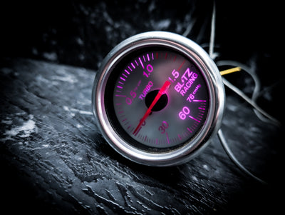 BLITZ 52mm Early Vintage Boost/Turbo Gauge - Bar