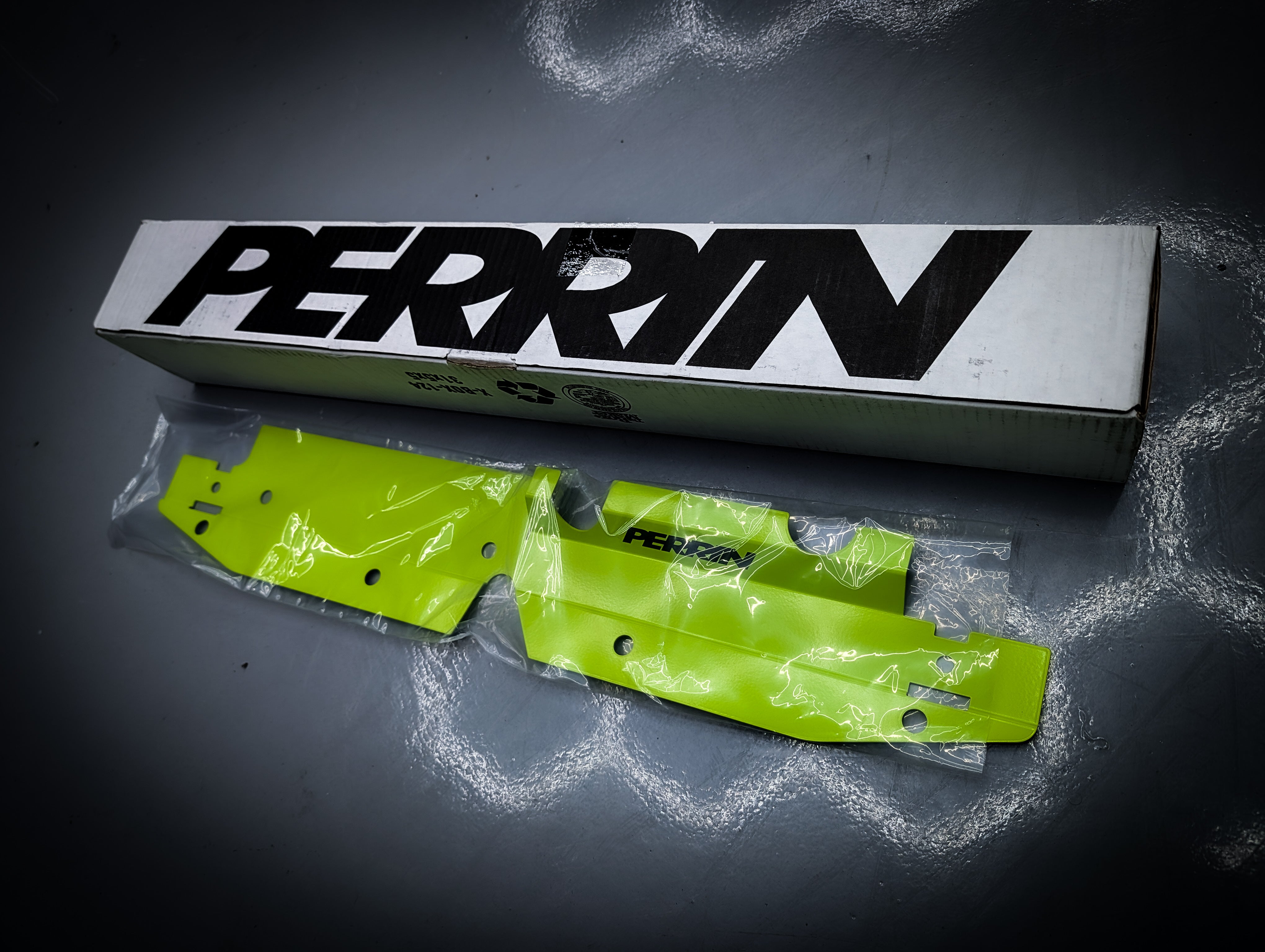 NEW • PERRIN Subaru 08-14 WRX Radiator Shroud Cover NEON YELLOW