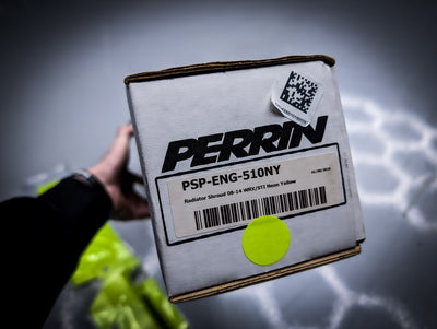 NEW • PERRIN Subaru 08-14 WRX Radiator Shroud Cover NEON YELLOW