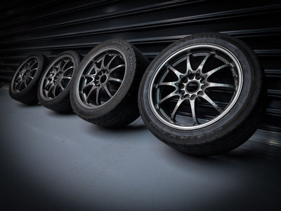 17" VOLK RAYS CE28 Staggared Wheels x 4