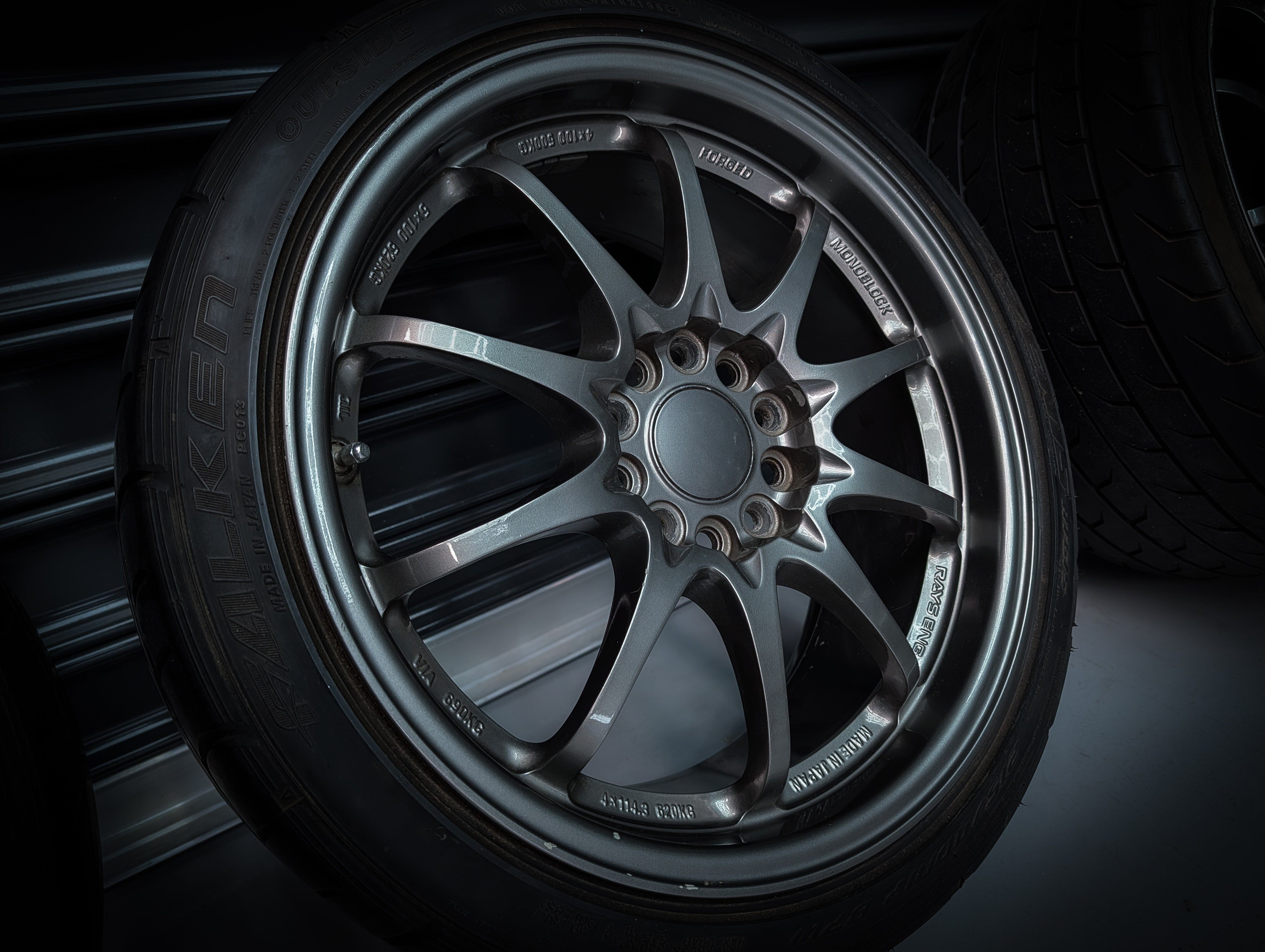 17" VOLK RAYS CE28 Staggared Wheels x 4