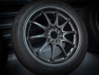 17" VOLK RAYS CE28 Staggared Wheels x 4