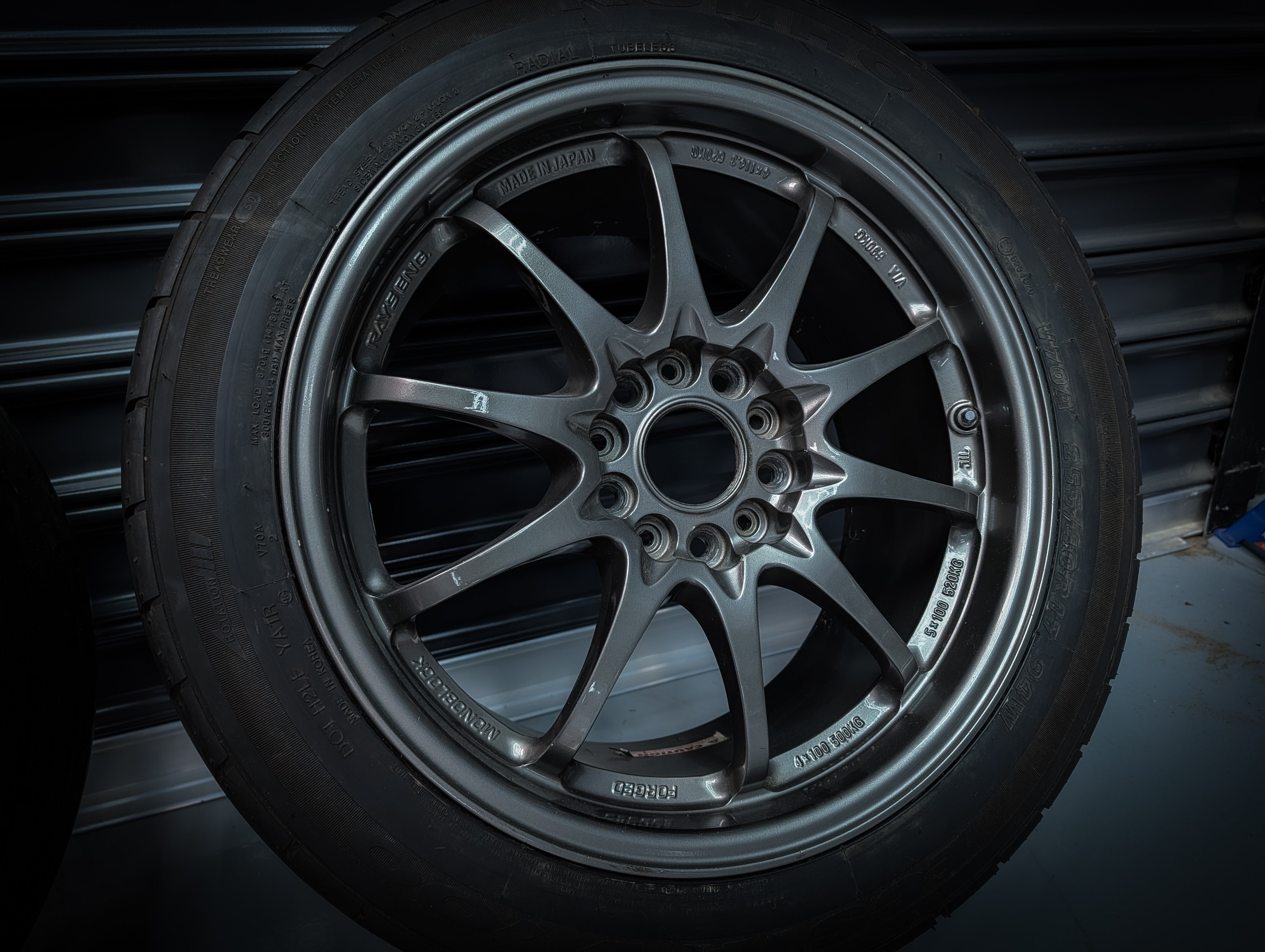 17" VOLK RAYS CE28 Staggared Wheels x 4