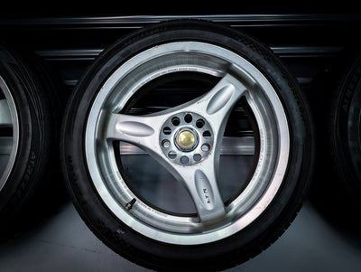 17" VOLK RACING 2P Ultra C Racing Tri Spoke Staggared Wheels x 4