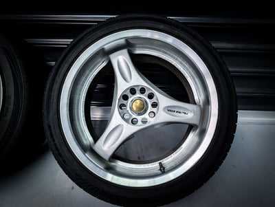 17" VOLK RACING 2P Ultra C Racing Tri Spoke Staggared Wheels x 4