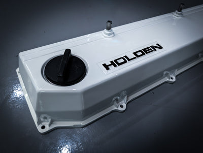 Gloss White | Black Nissan Logo RB30 Engine Cover