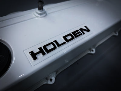 Gloss White | Black Nissan Logo RB30 Engine Cover