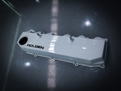 Gloss White | Black Nissan Logo RB30 Engine Cover