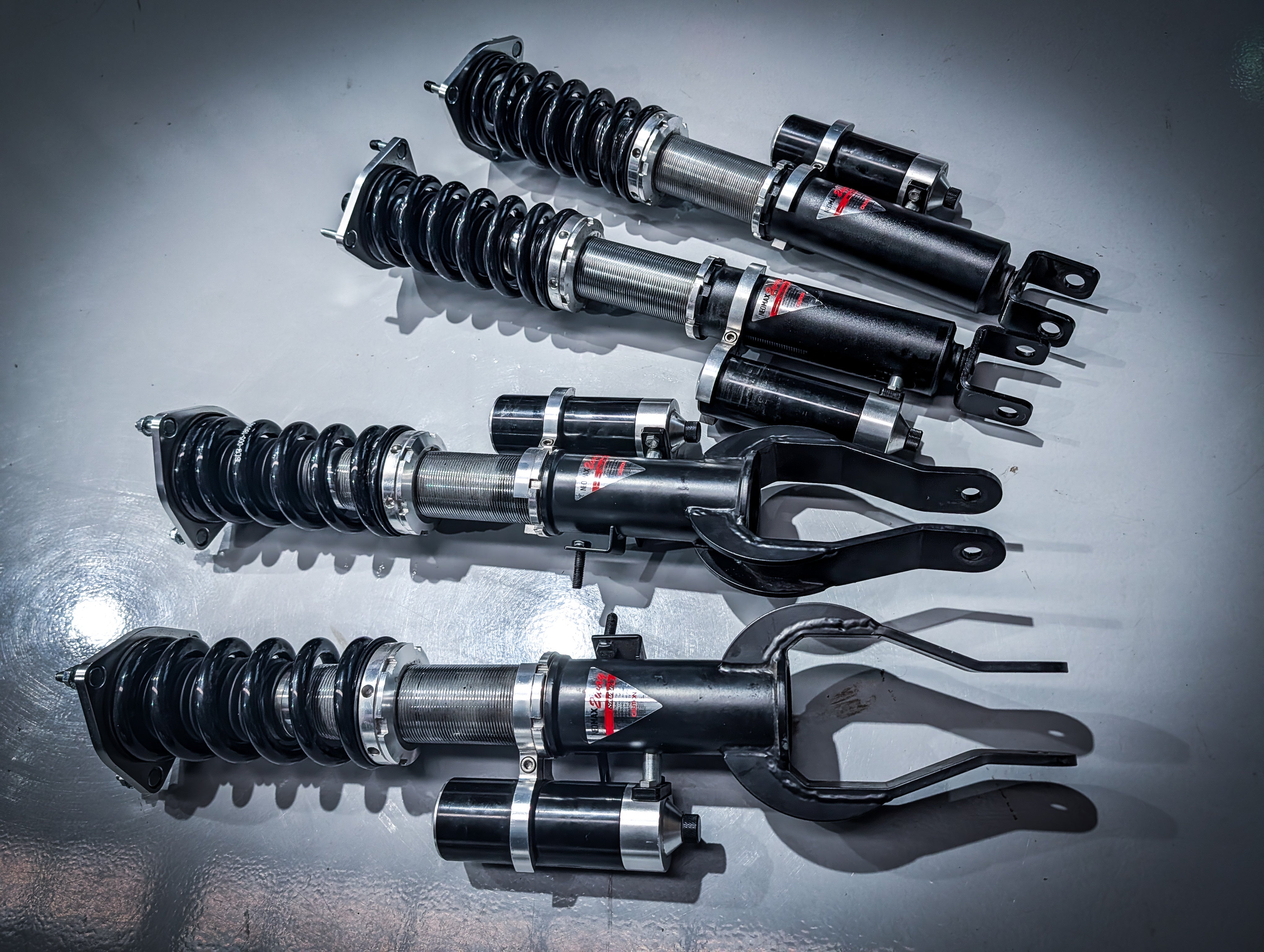 Nissan R35 GTR NEOMAX Silver 2 Way Adjustable Coilovers