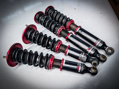 NISSAN R32 Skyline GTST/GTS Coupe and Sedan BC RACING REDS Adjustable Coilovers Set