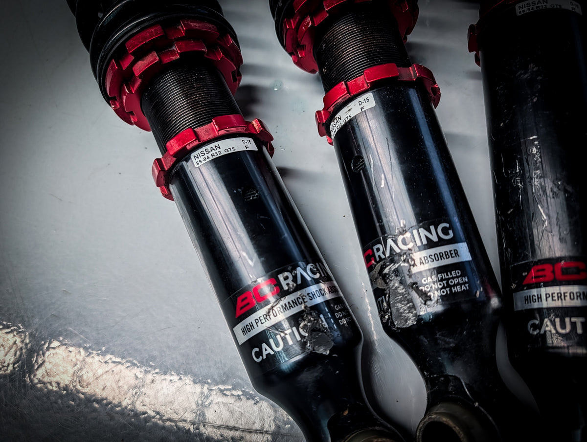 NISSAN R32 Skyline GTST/GTS Coupe and Sedan BC RACING REDS Adjustable Coilovers Set